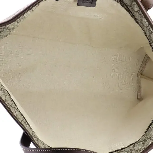 Gucci Plus Tote Gg Coated Canvas With #237855G10B - Picture 5 of 7